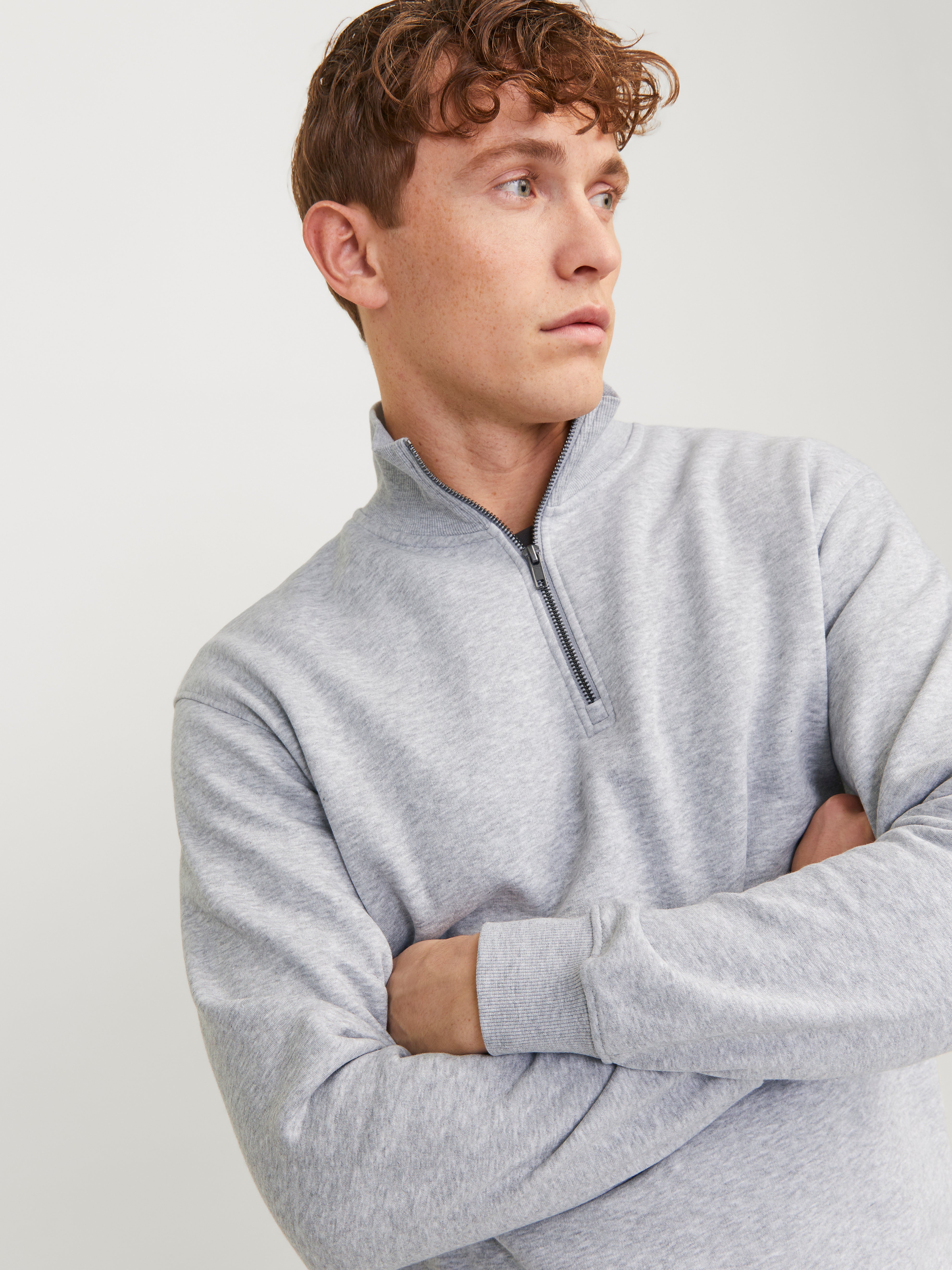 Jack & Jones Plain Half Zip Sweatshirt - 12250747