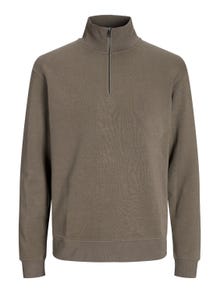 Jack & Jones Einfarbig Sweatshirt mit halbem Reißverschluss -Bungee Cord - 12250747