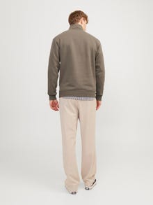 Jack & Jones Ensfarvet Sweatshirt med halv lynlås -Bungee Cord - 12250747