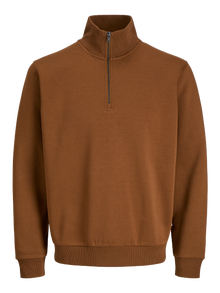 Jack & Jones Plain Half zip Sweatshirt -Monks Robe - 12250747