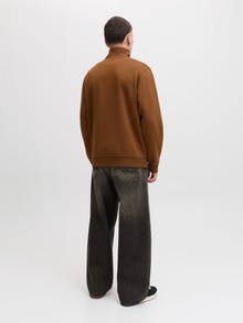 Jack & Jones Plain Half zip Sweatshirt -Monks Robe - 12250747