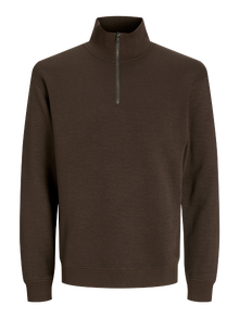 Jack & Jones Ensfarvet Sweatshirt med Halv lynlås -Delicioso - 12250747