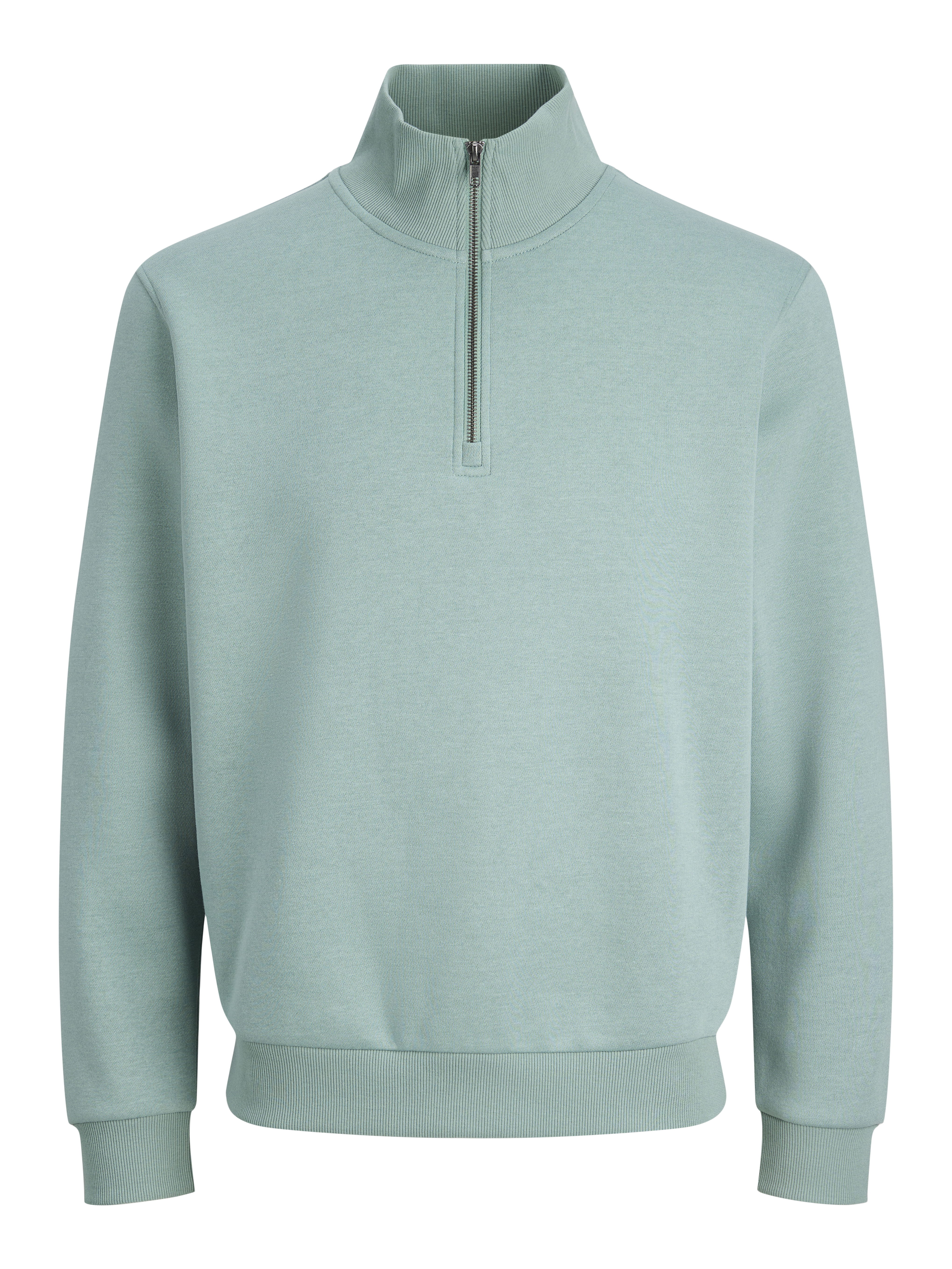 Plain Half zip Sweatshirt | Medium Green | Jack & Jones® Plain Half zip Sweatshirt | Medium Green | Jack & Jones®