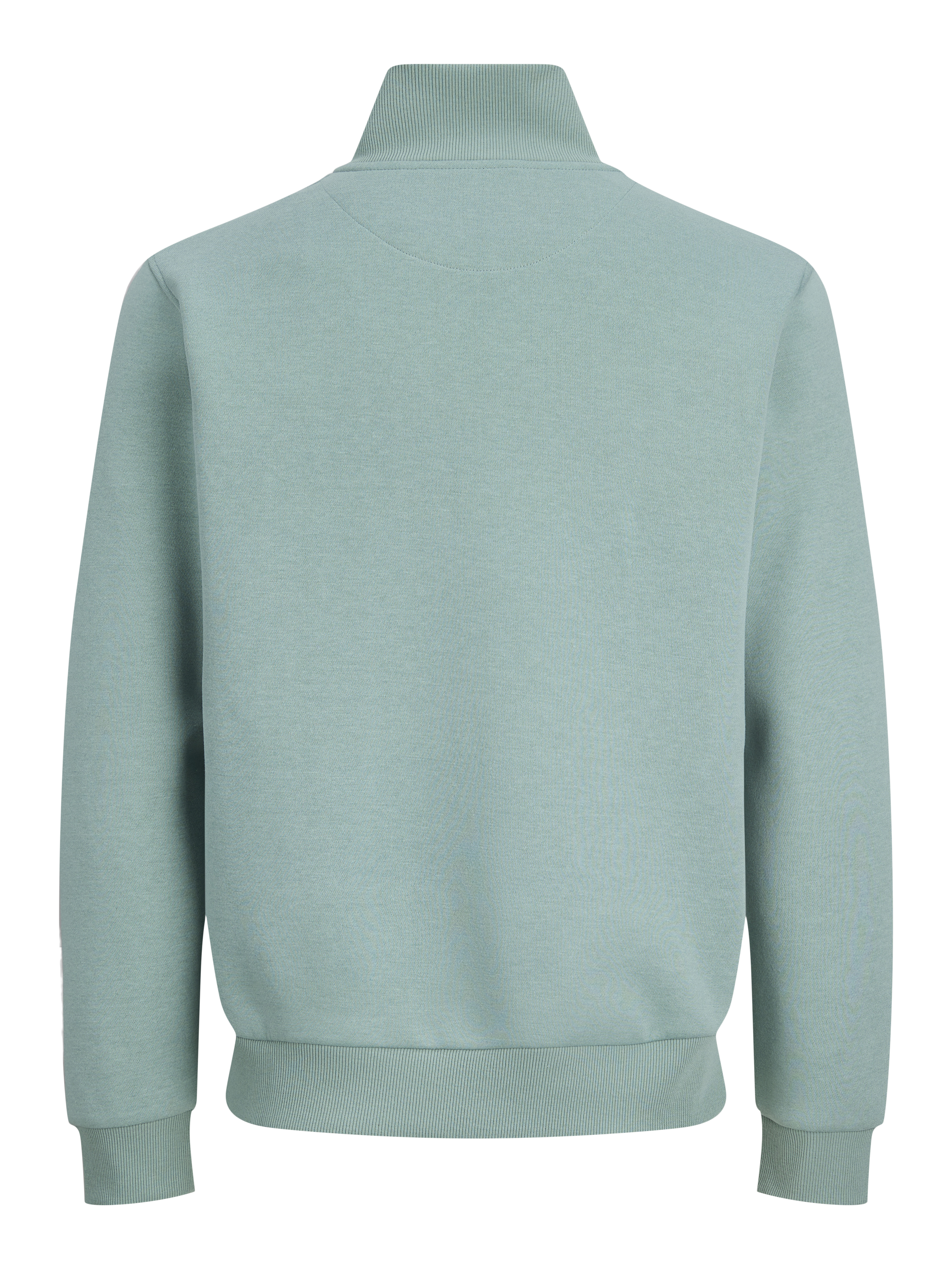 Thumbnail - Einfarbig Sweatshirt Mit Halbem Reißverschluss