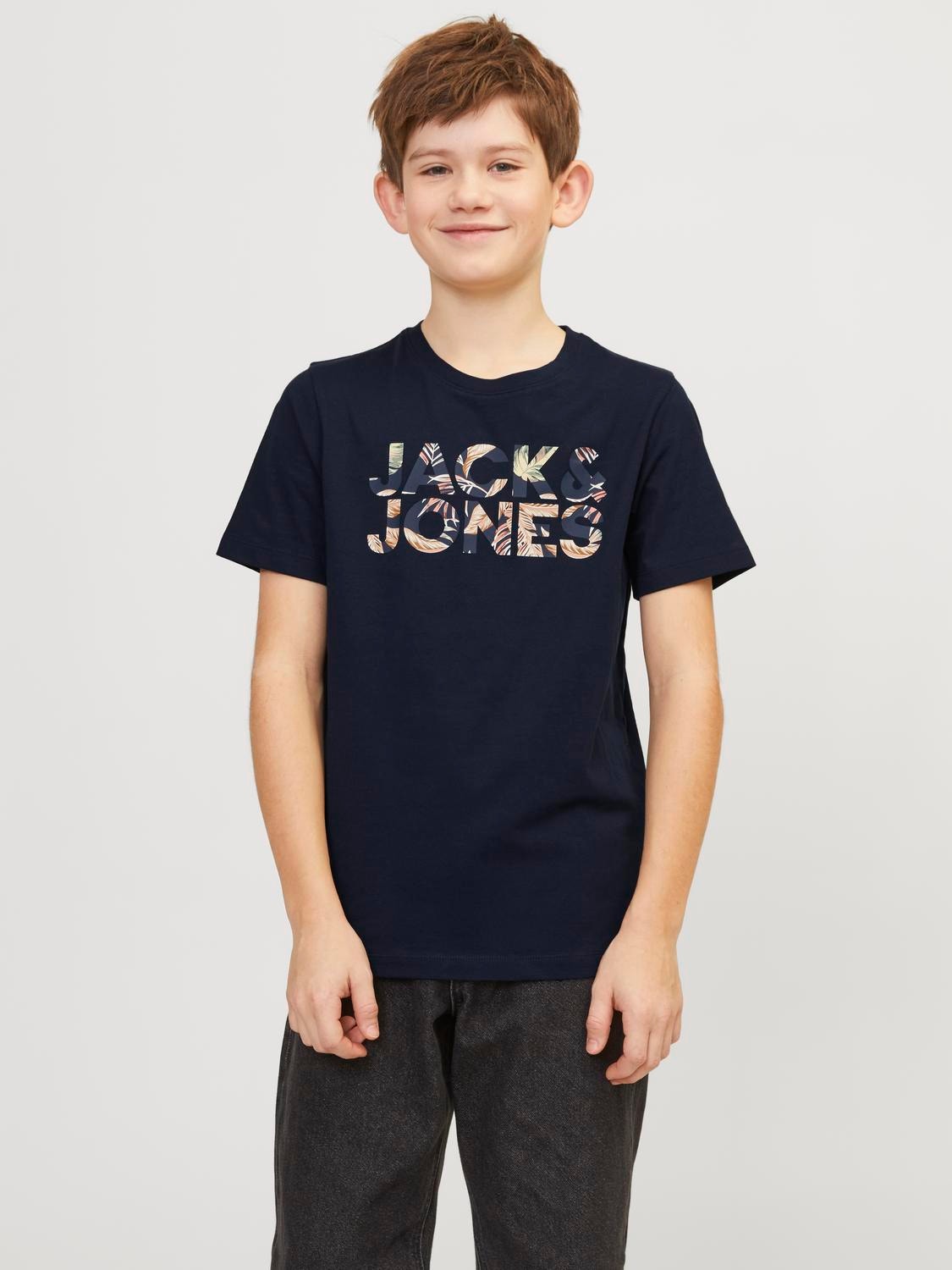 Jack & Jones Spausdintas raštas Marškinėliai For boys -Navy Blazer - 12250800