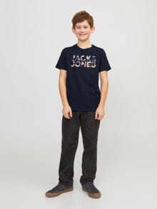 Jack & Jones Trykk T-skjorte For gutter -Navy Blazer - 12250800