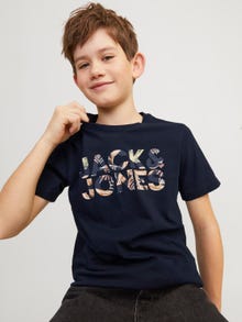 Jack & Jones Spausdintas raštas Marškinėliai For boys -Navy Blazer - 12250800