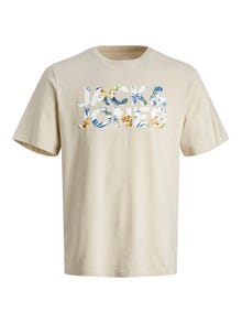 Jack & Jones Printed T-shirt For boys -Moonbeam - 12250800