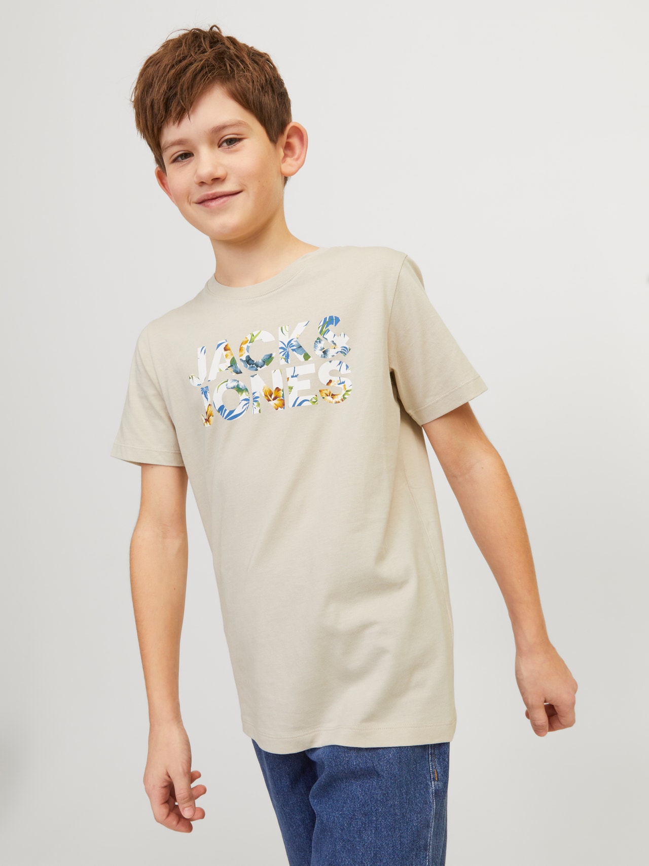 Jack & Jones Bedrukt T-shirt Voor jongens -Moonbeam - 12250800