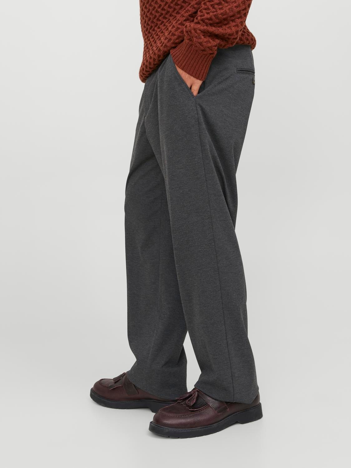 Jack & Jones Loose Fit Chino trousers -Dark Grey Melange - 12250818