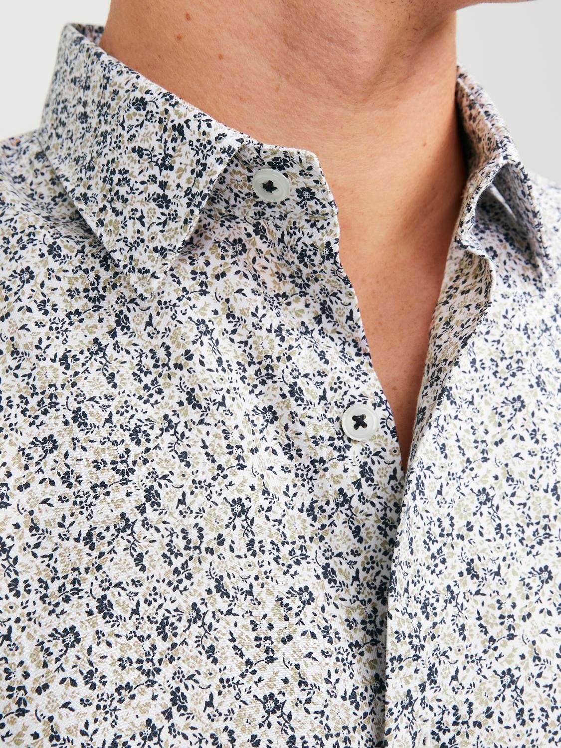 Jack & Jones Comfort Fit Shirt collar Shirt -White - 12251006