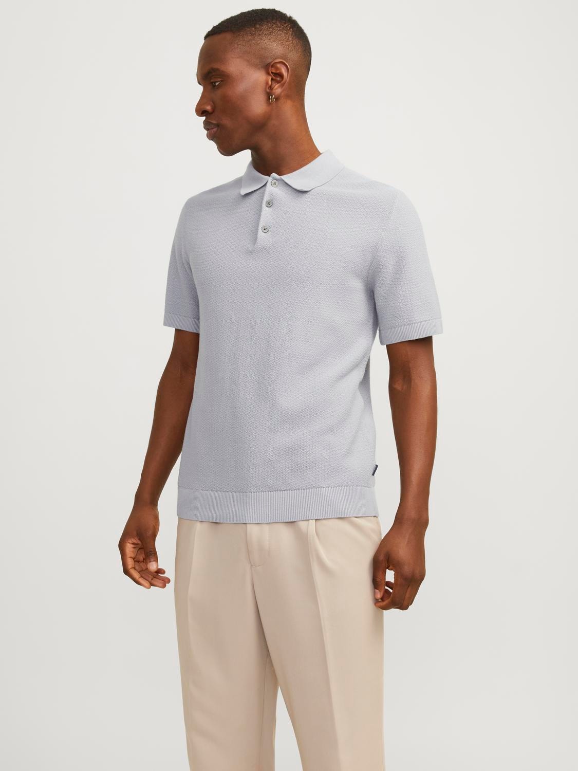 Jack & Jones Ensfarvet Polo -Weathervane - 12251008