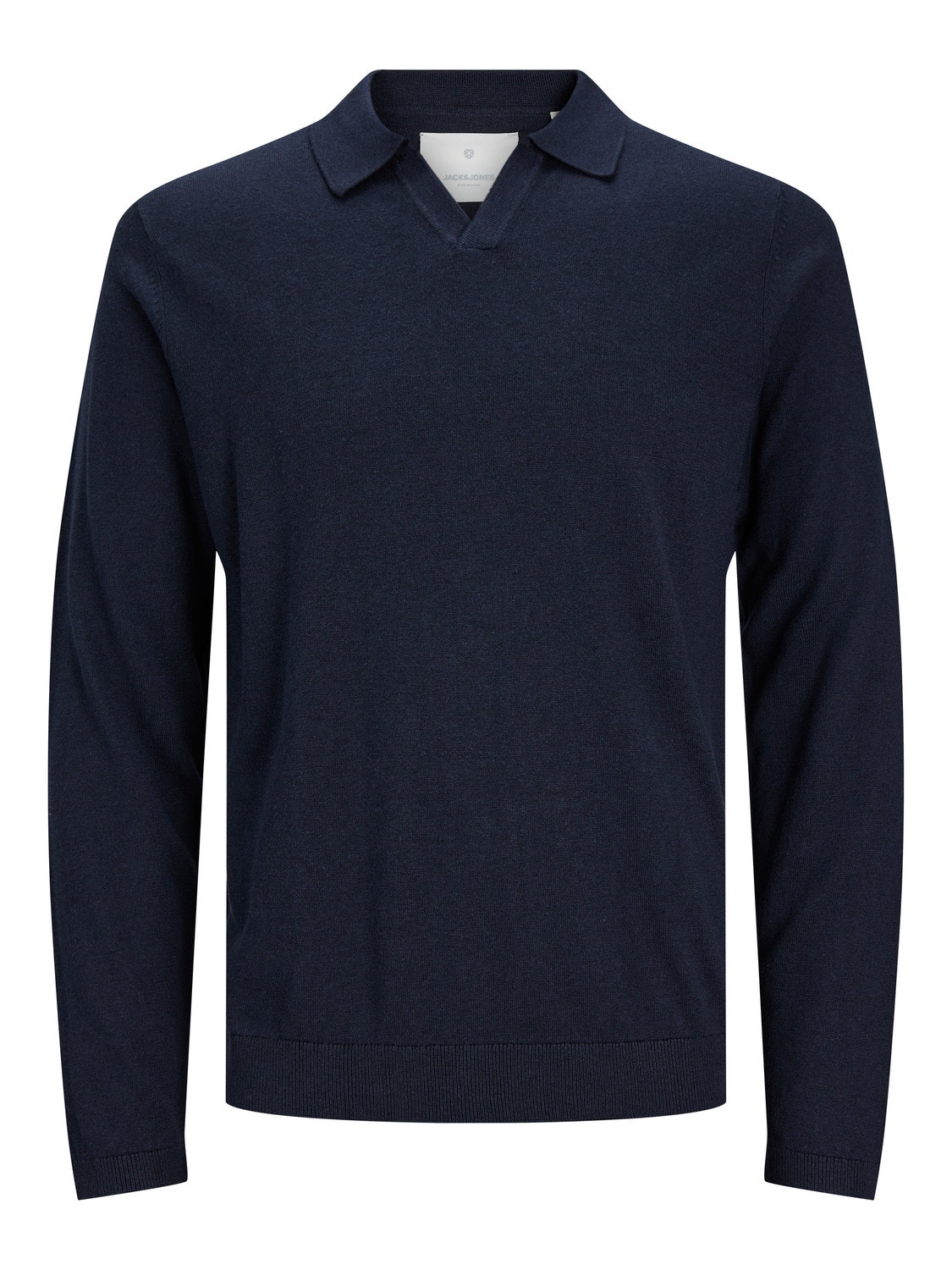 Jack & Jones Ensfarvet Striktrøje med rund hals -Night Sky - 12251018