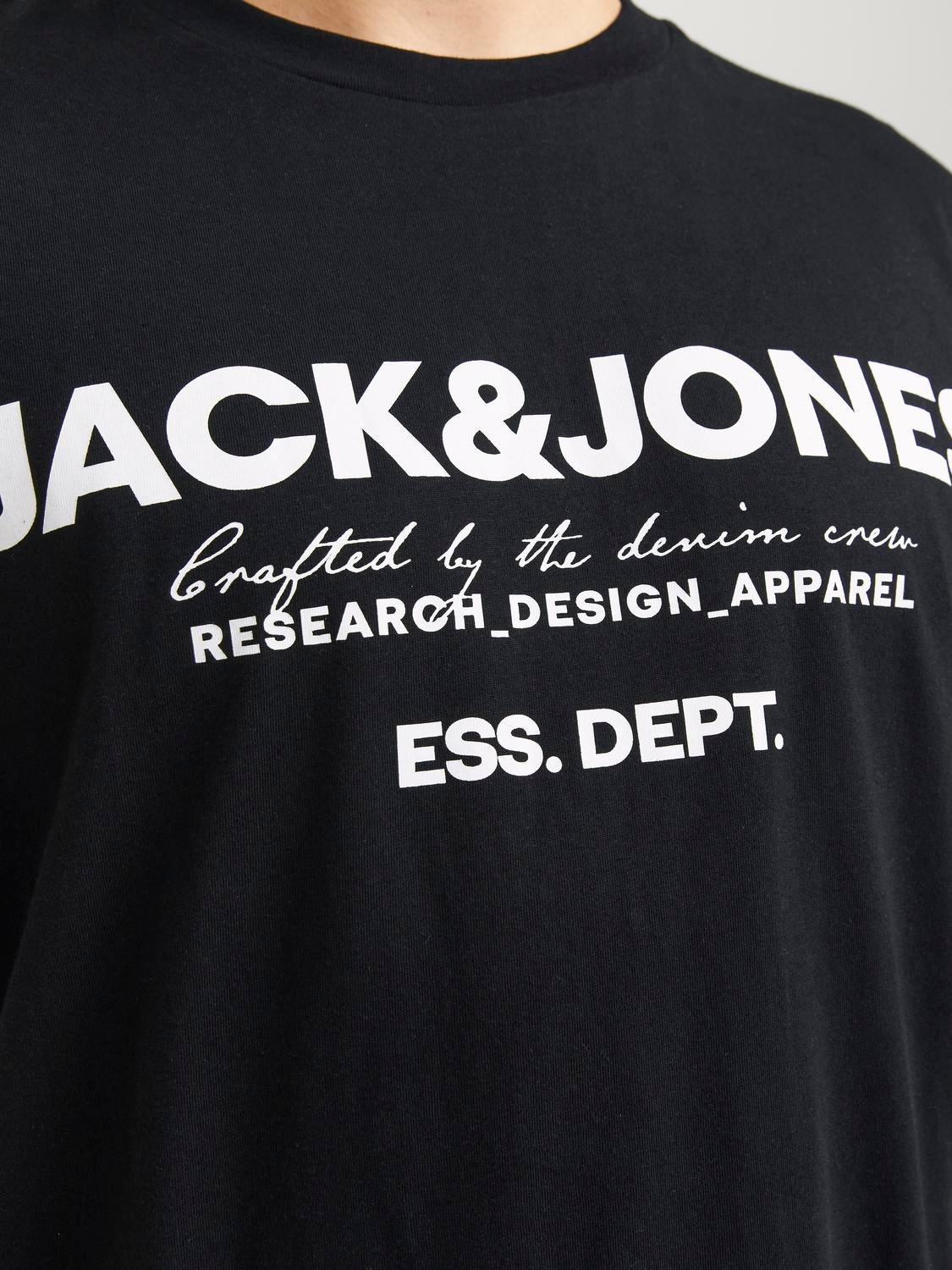 Jack & Jones Plus Size Gedruckt T-shirt -Black - 12251052