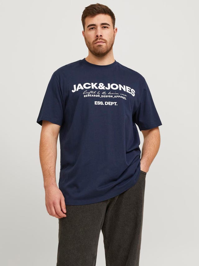 Jack & Jones Plus Size Nadruk T-shirt - 12251052