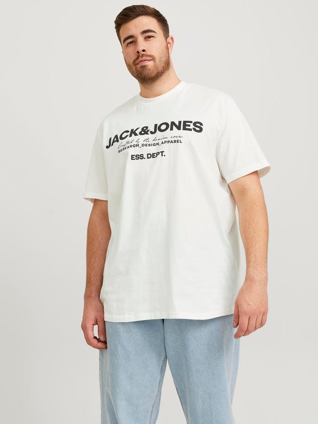 Jack & Jones Plus Size Tryck T-shirt - 12251052