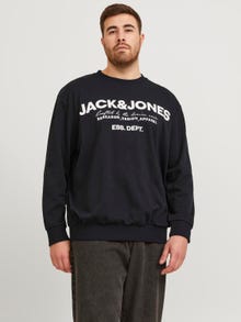 Jack & Jones Φούτερ με λαιμόκοψη Μεγάλο μέγεθος -Black - 12251054