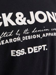 Jack & Jones Plus Size Printed Crew neck Sweatshirt -Black - 12251054