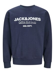 Jack & Jones Plus Size Painettu Pyöreäkauluksinen collegepaita -Navy Blazer - 12251054
