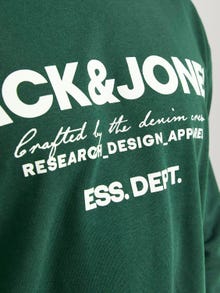 Jack & Jones Plus Size Moletom com gola redonda Estampar -Dark Green - 12251054