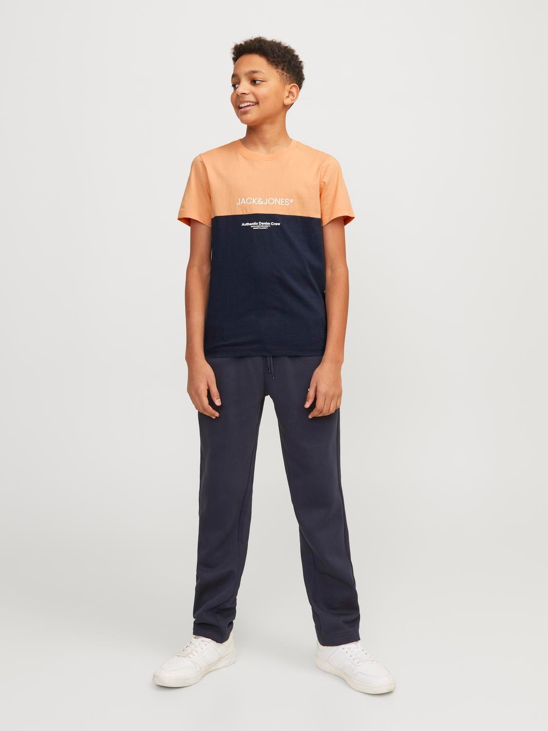 Jack & Jones Colorblock T-shirt Voor jongens -Apricot Ice  - 12251083