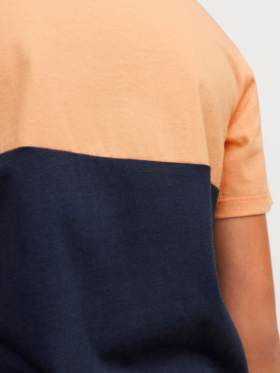 Jack & Jones T-shirt Effet colour block Pour les garçons -Apricot Ice  - 12251083