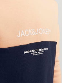 Jack & Jones Blokkfarge Hettegenser For gutter -Apricot Ice  - 12251086