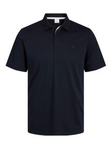 Jack & Jones Enfärgat Polo T-shirt -Night Sky - 12251180