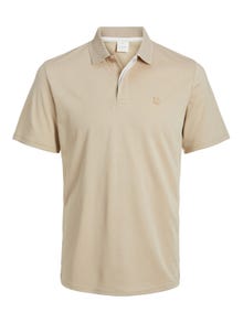 Jack & Jones Yksivärinen Polo T-shirt -Fields Of Rye - 12251180