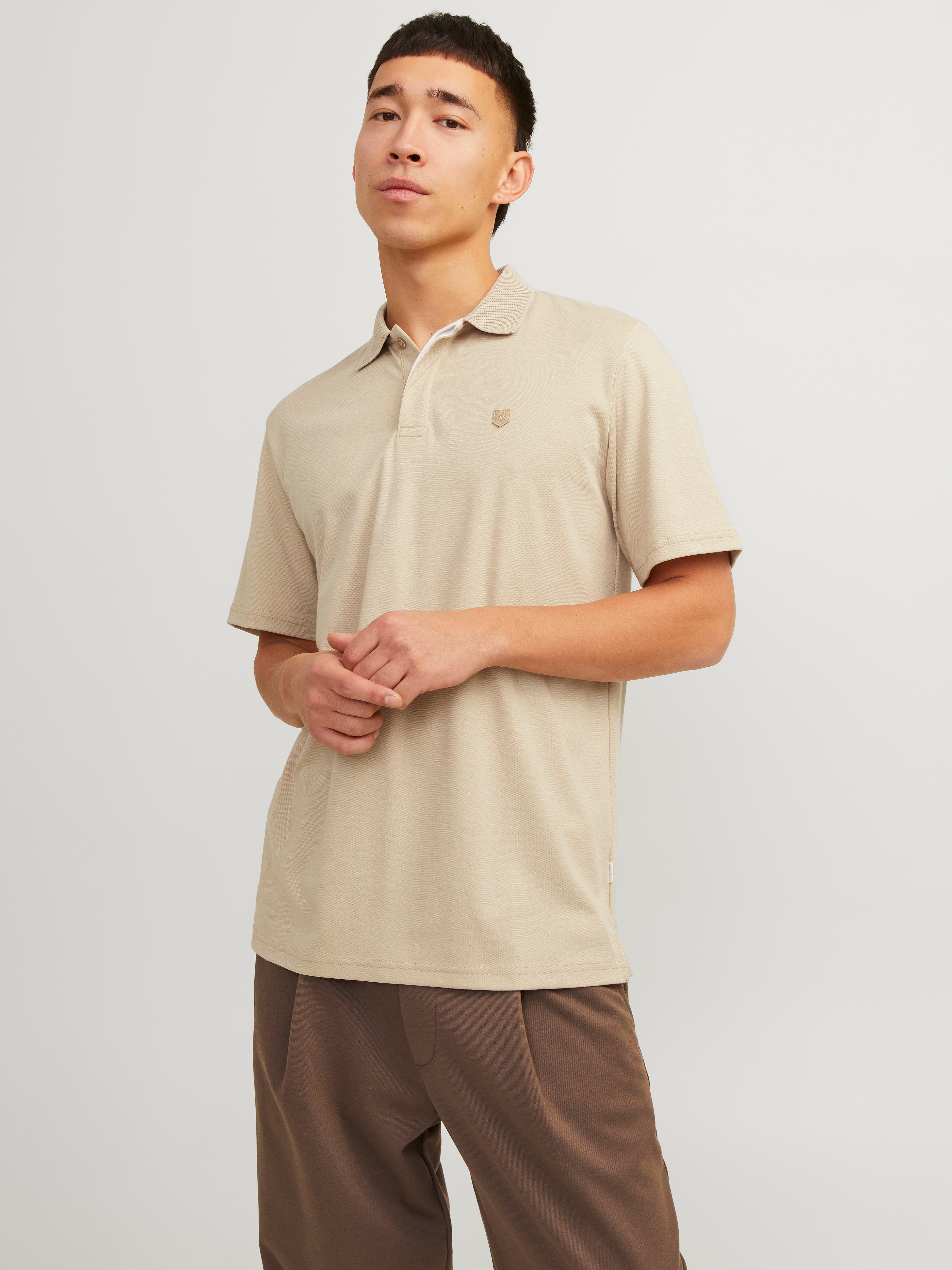 Jack & Jones Plain Polo Polo -Fields Of Rye - 12251180