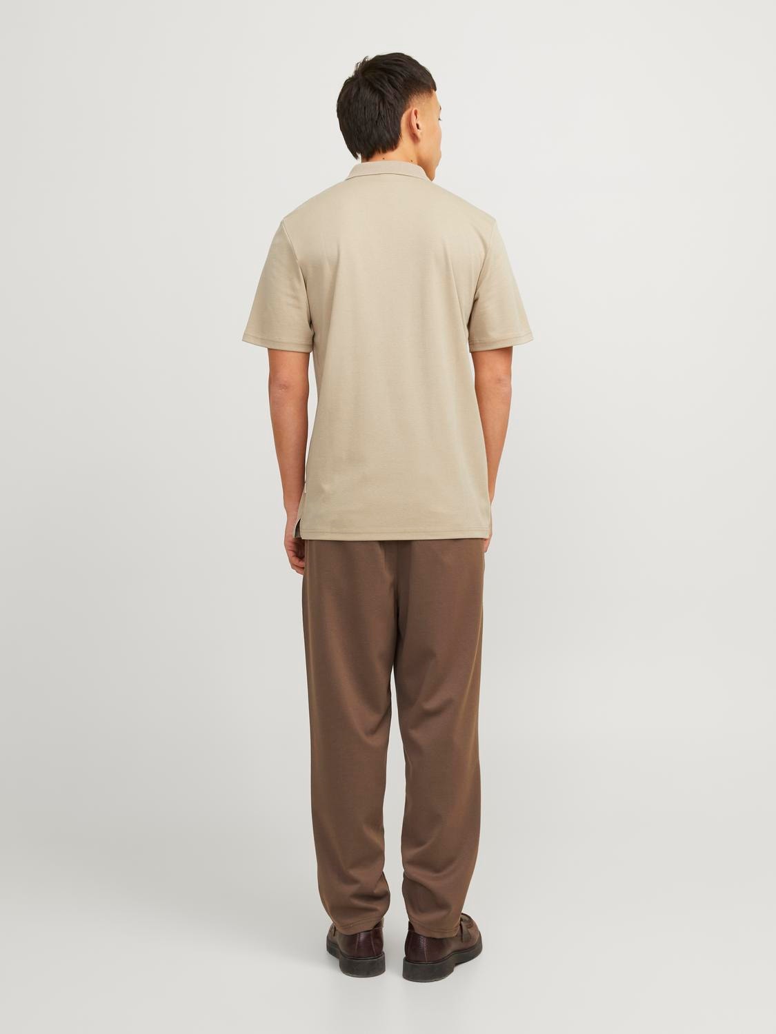 Jack & Jones Einfarbig Polo T-shirt -Fields Of Rye - 12251180