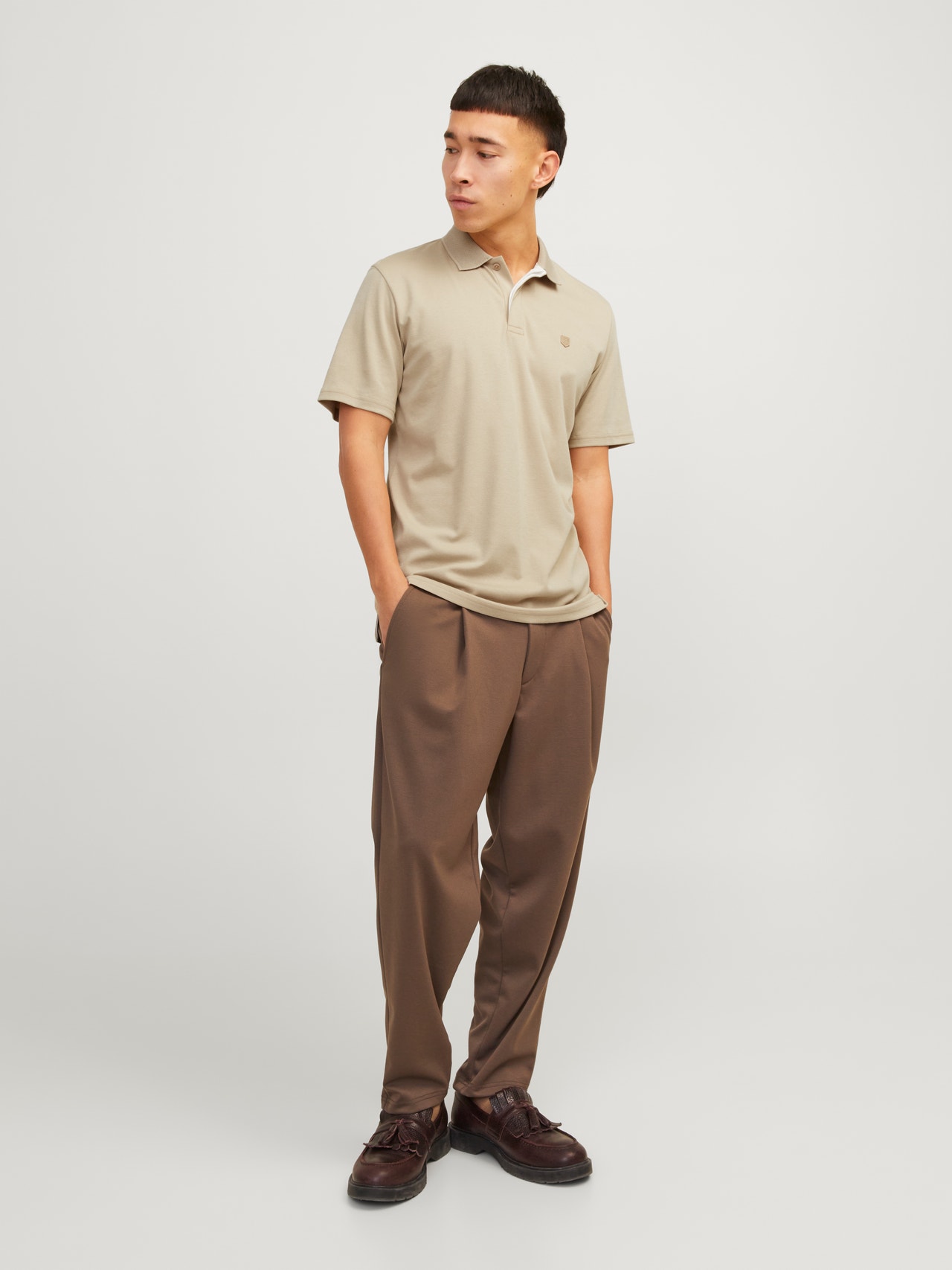 Jack & Jones Plain Polo Polo -Fields Of Rye - 12251180