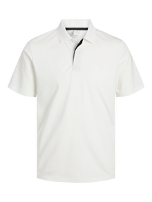 Jack & Jones Vienspalvis Marškininė apykaklė Polo -Cloud Dancer - 12251180