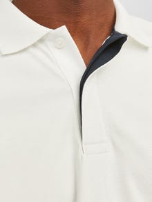 Jack & Jones Vienspalvis Marškininė apykaklė Polo -Cloud Dancer - 12251180
