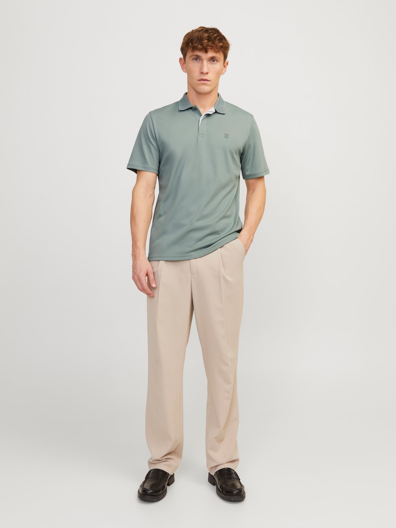 Jack & Jones Plain Polo Polo -Lily Pad - 12251180