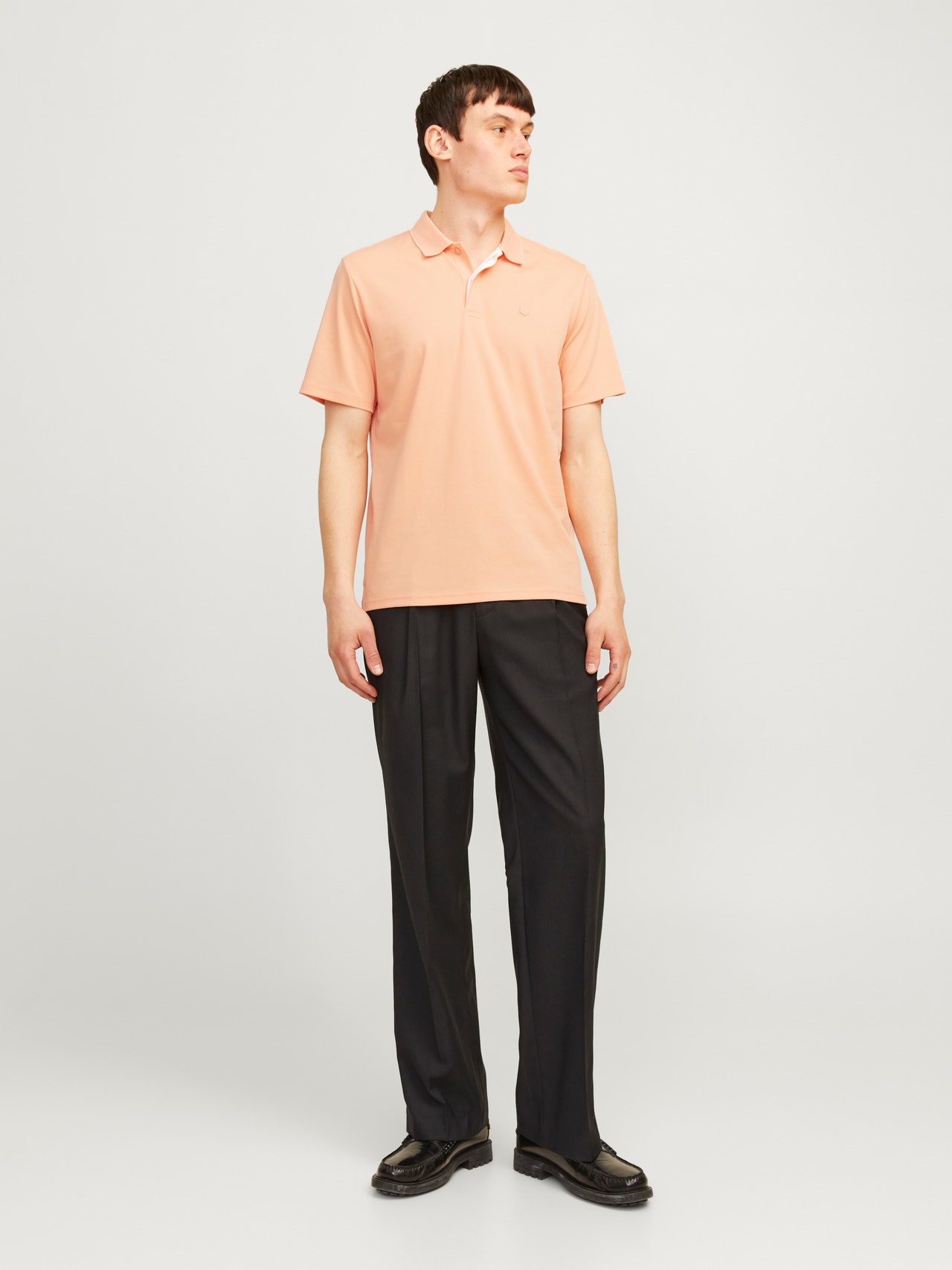 Jack & Jones Bez vzoru Polo límec Tričko -Peach Nougat - 12251180