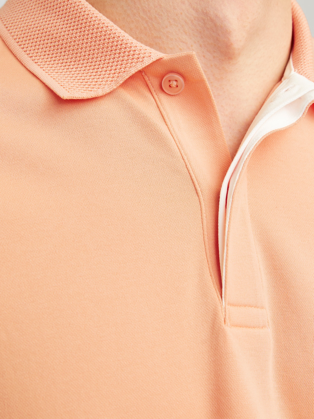 Jack & Jones Yksivärinen Polo T-paita -Peach Nougat - 12251180