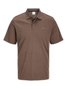 Jack & Jones Einfarbig Polo T-shirt -Coffee Quartz - 12251180