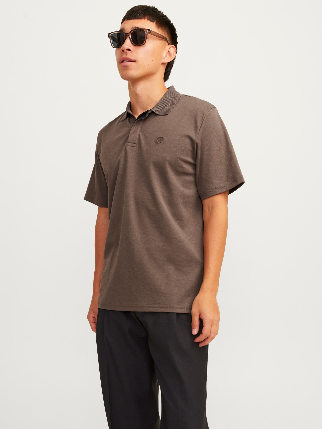 Jack & Jones Camiseta Liso Polo -Coffee Quartz - 12251180