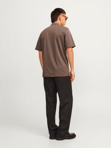 Jack & Jones Bez vzoru Polo límec Tričko -Coffee Quartz - 12251180