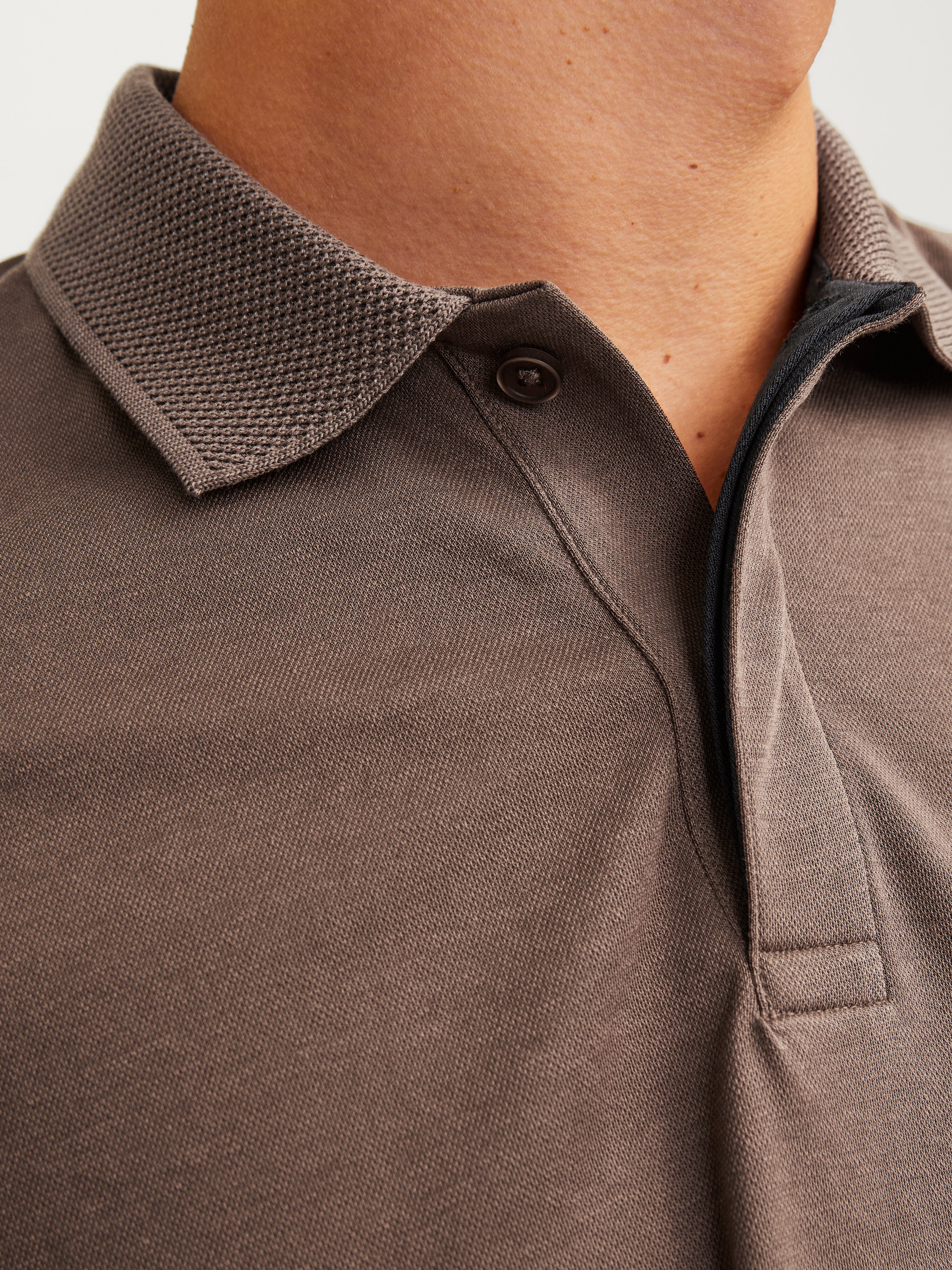 Jack & Jones Plain Polo Polo -Coffee Quartz - 12251180