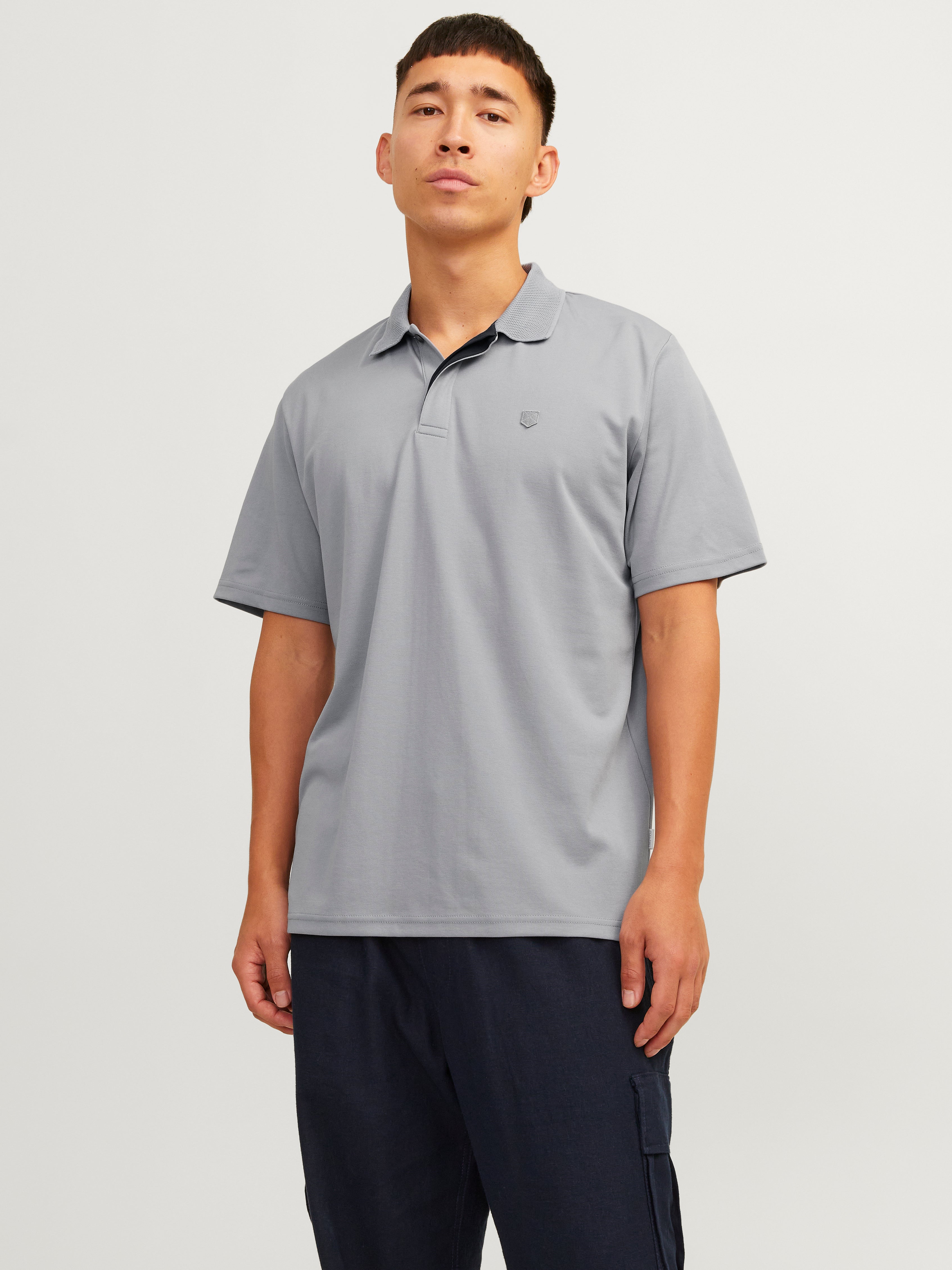 Einfarbig Hemdkragen Poloshirt