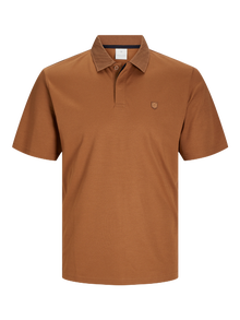 Jack & Jones Enfärgat Polo T-shirt -Nuthatch - 12251180
