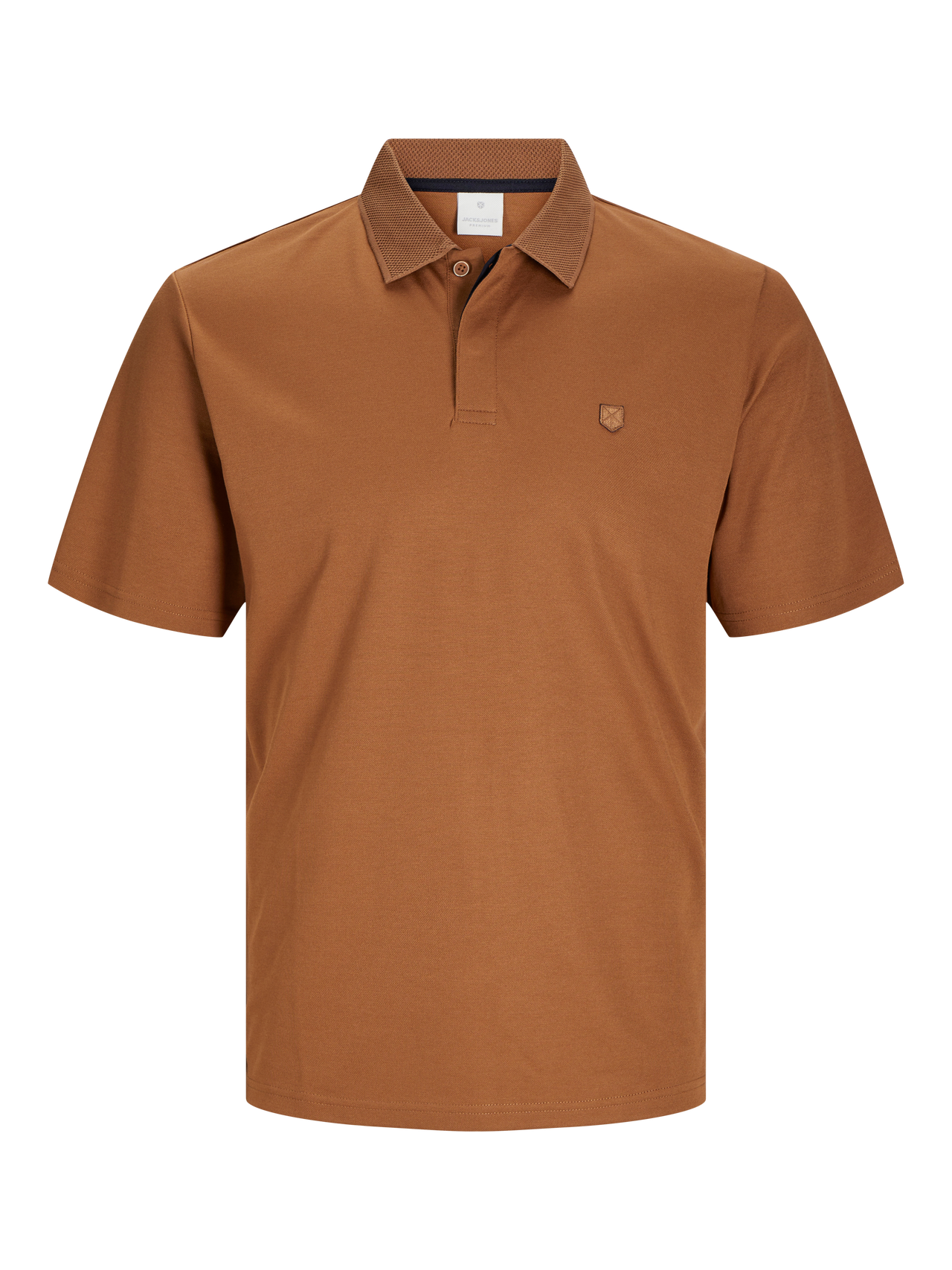 Jack & Jones Ensfarvet Polo T-shirt -Nuthatch - 12251180