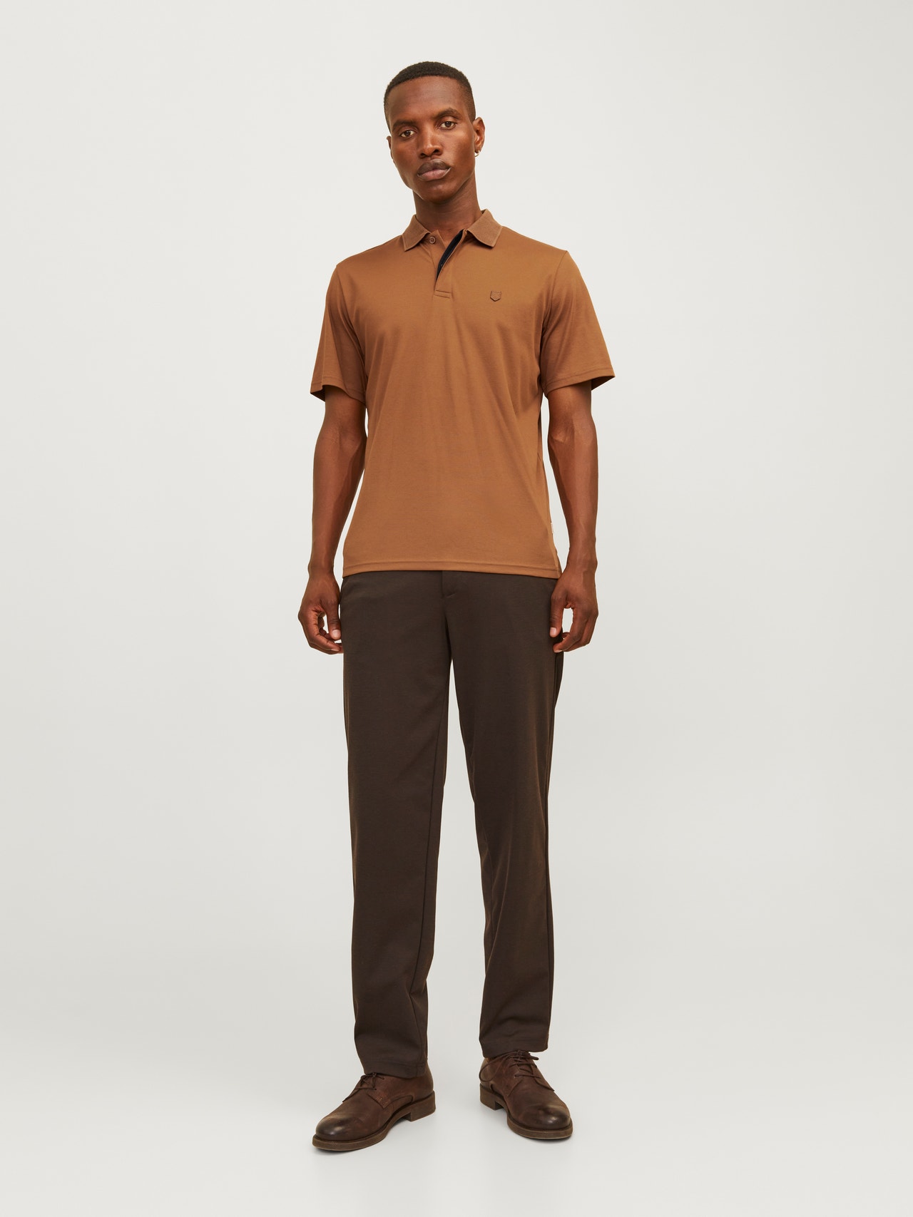 Jack & Jones Vienspalvis Polo kaklas Marškinėliai -Nuthatch - 12251180