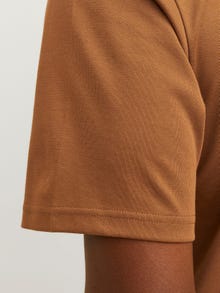 Jack & Jones Enfärgat Polo T-shirt -Nuthatch - 12251180