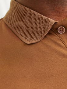 Jack & Jones Enfärgat Polo T-shirt -Nuthatch - 12251180