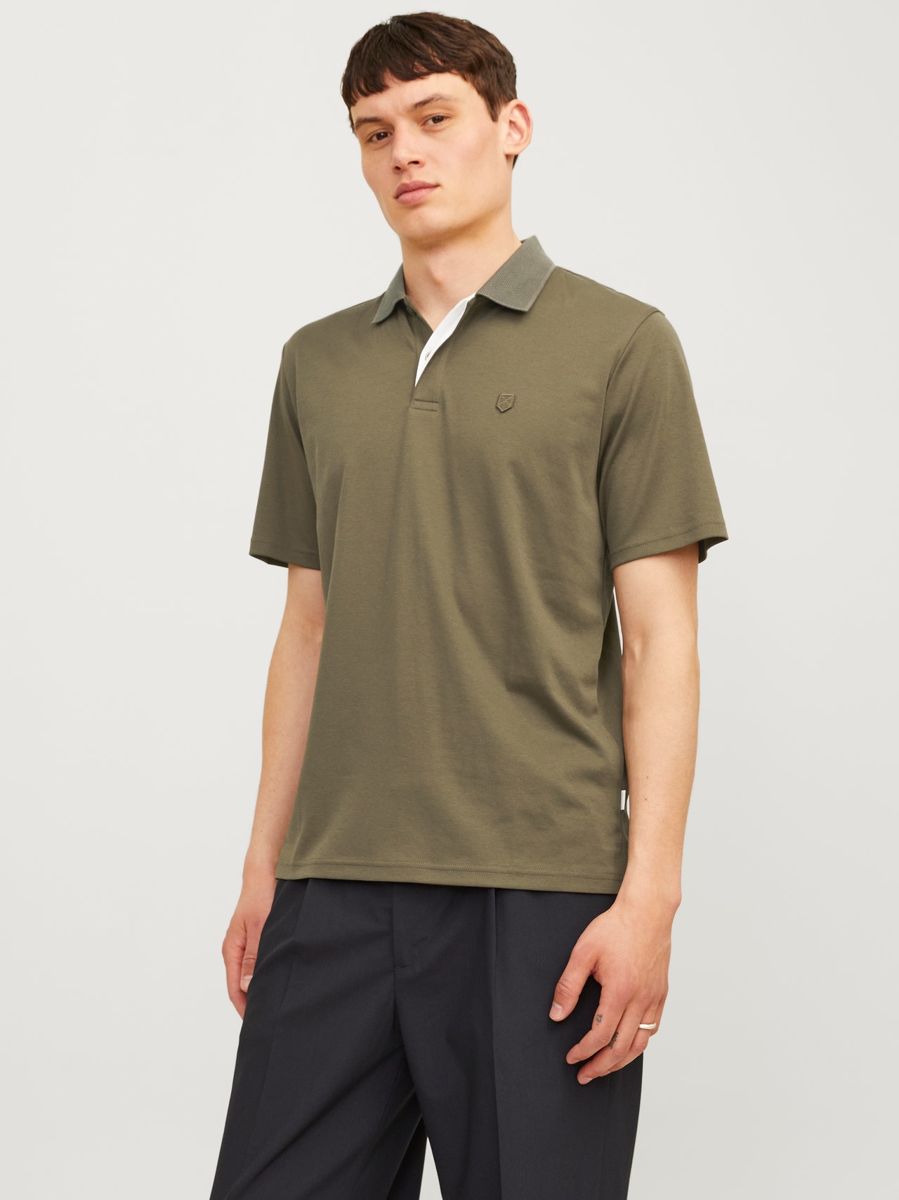 Jack & Jones Gładki Polo T-shirt -Sea Turtle - 12251180