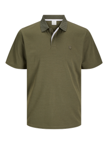 Jack & Jones Vienspalvis Marškininė apykaklė Polo -Olive Night - 12251180