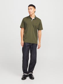 Jack & Jones Vienspalvis Marškininė apykaklė Polo -Olive Night - 12251180